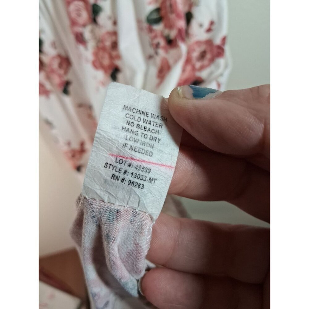 VTG Due Time Maternity Dress Floral Boho Cottage Lace Business Casual Sz Medium - Picture 7 of 7